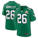 Zennovawear Men's Philadelphia Eagles Saquon Barkley Kelly Green Super Bowl LIX 2nd Alternate Game Jersey