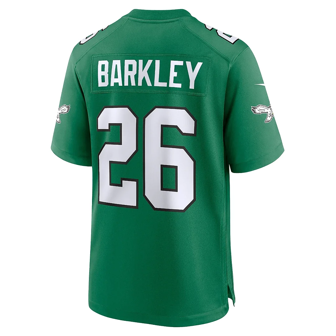 Zennovawear Men's Philadelphia Eagles Saquon Barkley Kelly Green Alternate Game Jersey