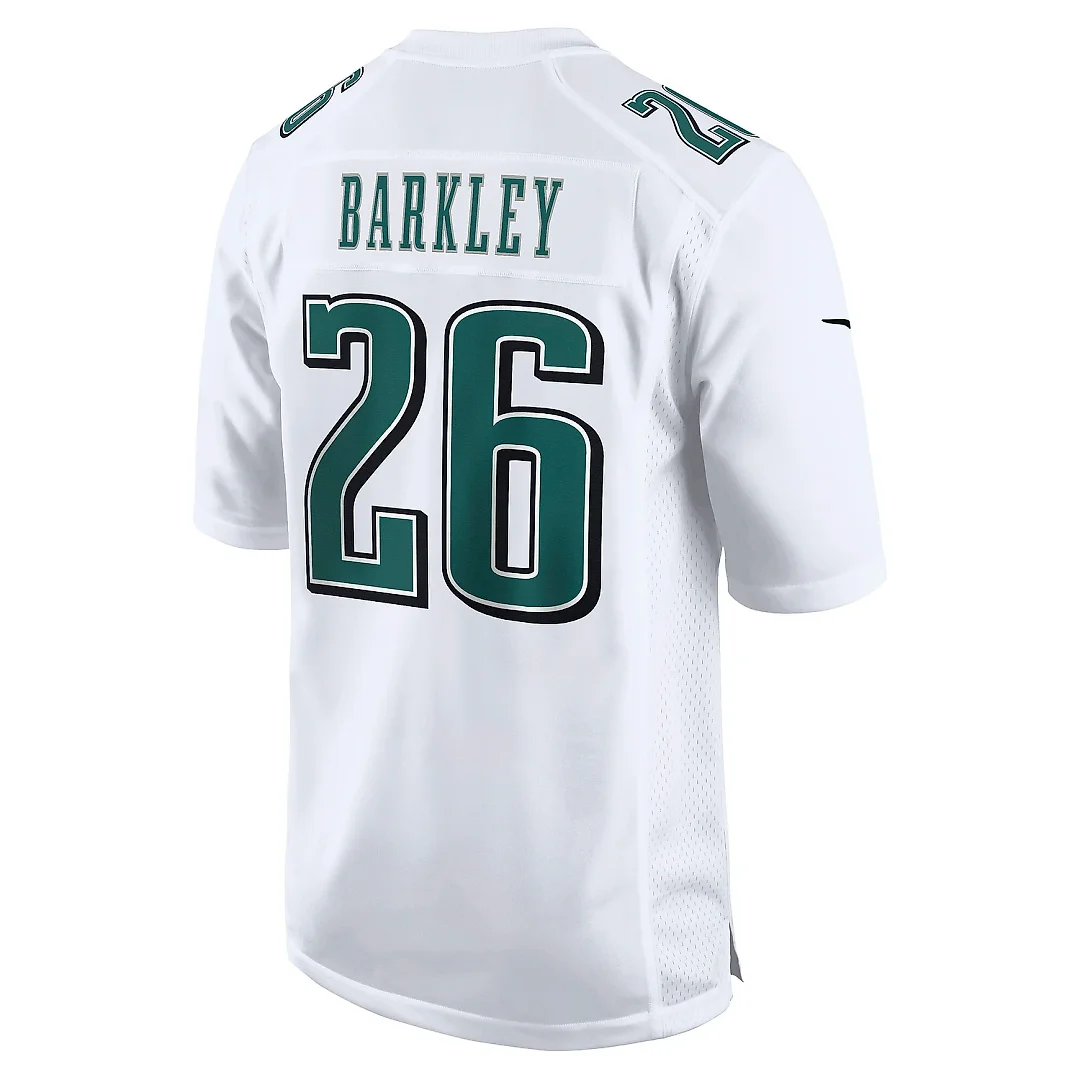 Zennovawear Men's Philadelphia Eagles Saquon Barkley Tundra White Fashion Game Jersey