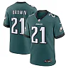 Zennovawear Men's Philadelphia Eagles Sydney Brown Midnight Green Team Game Jersey