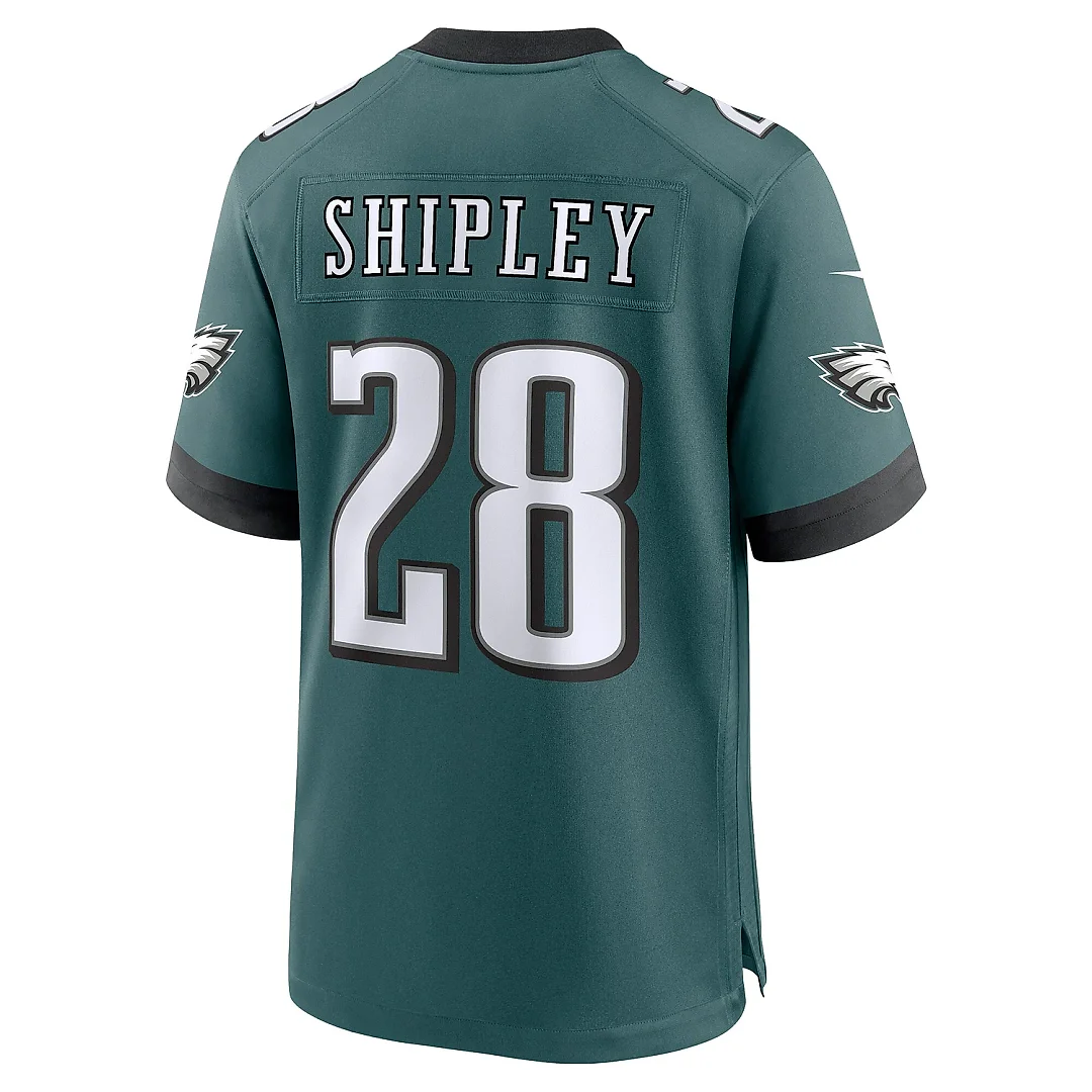 Zennovawear Men's Philadelphia Eagles Will Shipley Midnight Green Team Game Jersey