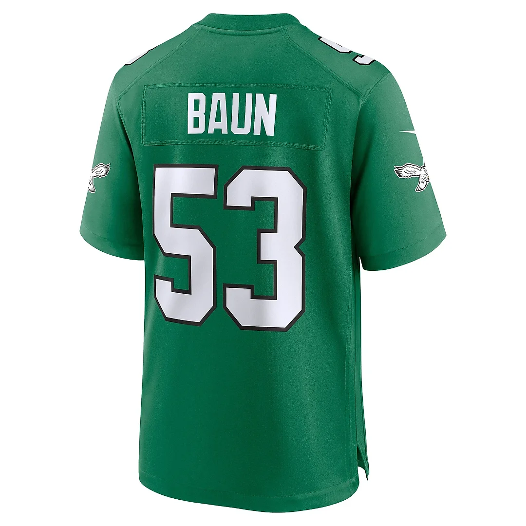Zennovawear Men's Philadelphia Eagles Zack Baun Kelly Green Alternate Game Jersey