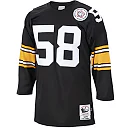 Zennovawear Men's Pittsburgh Steelers 1975 Jack Lambert Mitchell & Ness Black Throwback Retired Player Jersey