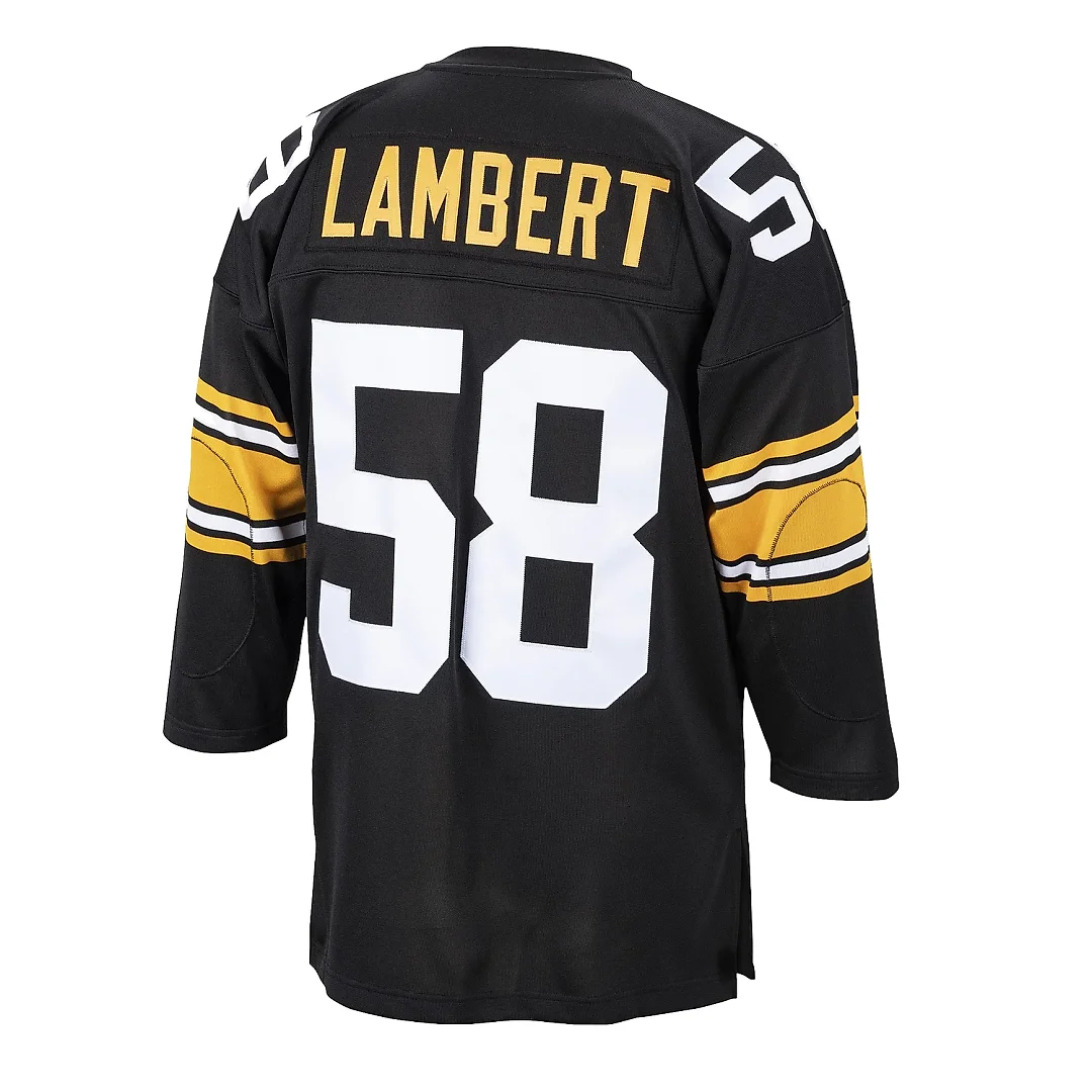Zennovawear Men's Pittsburgh Steelers 1975 Jack Lambert Mitchell & Ness Black Throwback Retired Player Jersey