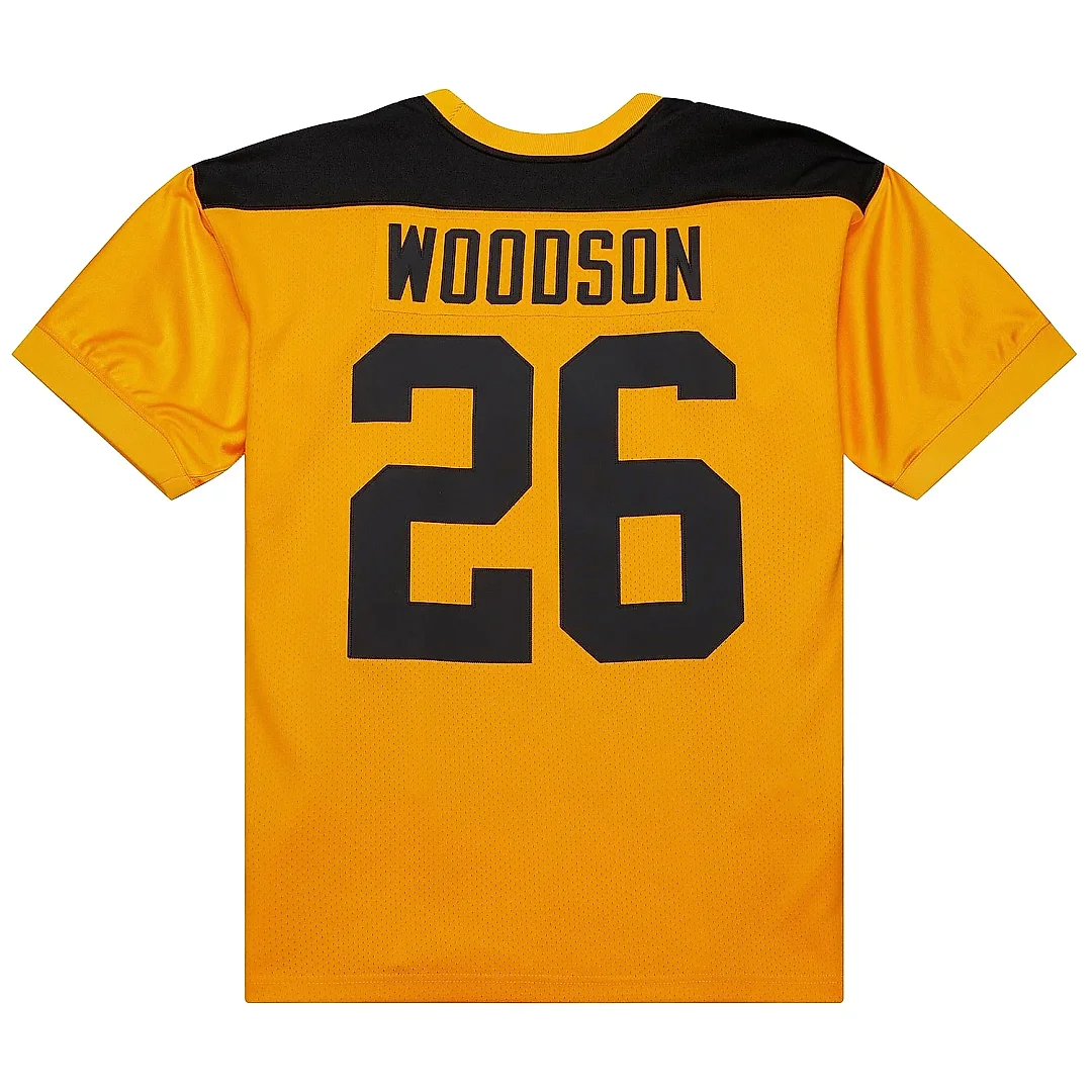 Zennovawear Men's Pittsburgh Steelers 1994 Rod Woodson Mitchell & Ness Gold Throwback Retired Player Jersey