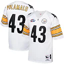 Zennovawear Men's Pittsburgh Steelers 2005 Troy Polamalu Mitchell & Ness White Throwback Retired Player Jersey