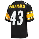 Zennovawear Men's Pittsburgh Steelers 2007 Troy Polamalu Mitchell & Ness Black Throwback Retired Player Jersey