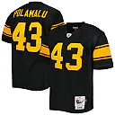 Zennovawear Men's Pittsburgh Steelers 2008 Troy Polamalu Mitchell & Ness Black Throwback Retired Player Jersey