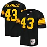 Zennovawear Men's Pittsburgh Steelers 2008 Troy Polamalu Mitchell & Ness Black Throwback Retired Player Jersey