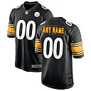 Zennovawear Men's Pittsburgh Steelers Black Custom Game Jersey