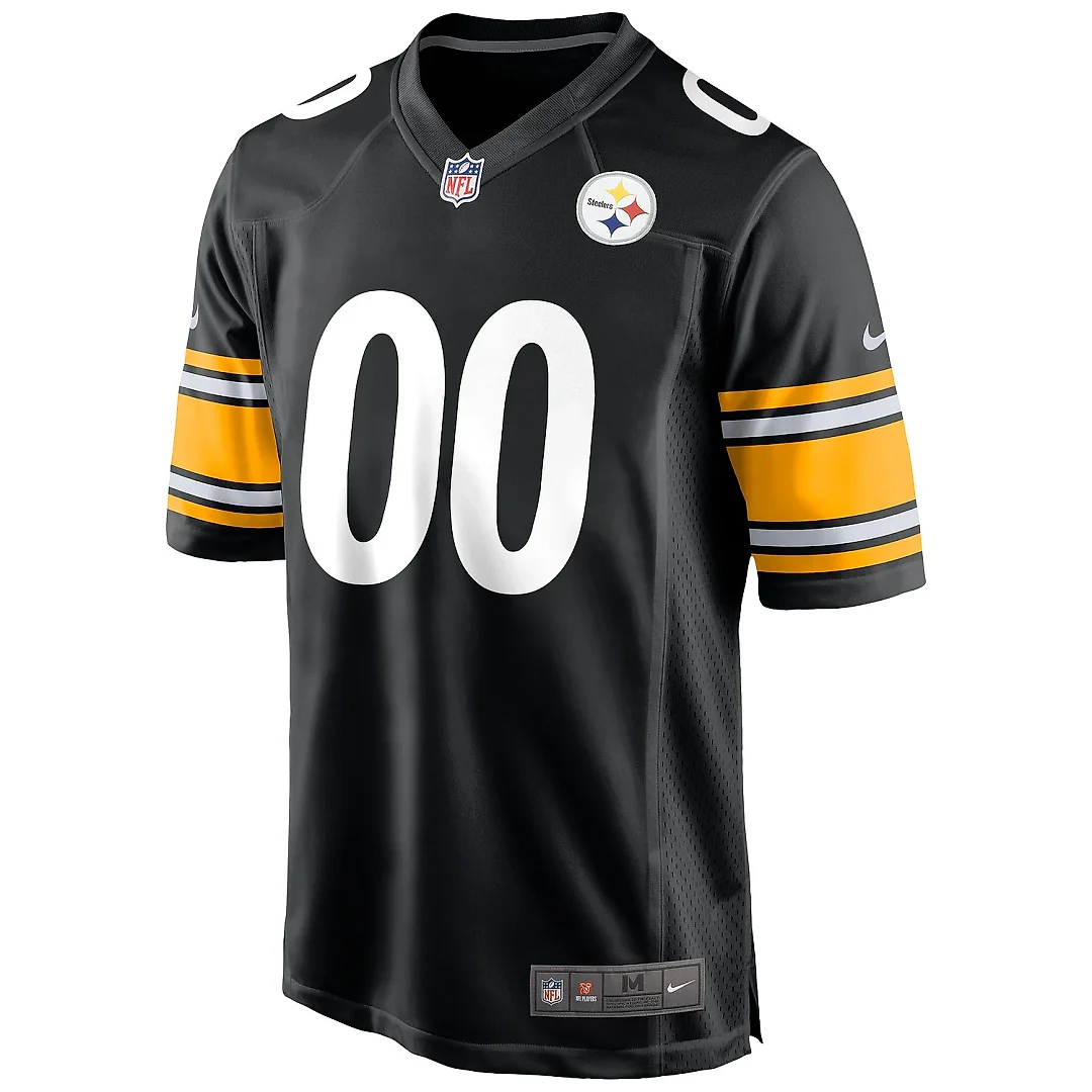 Zennovawear Men's Pittsburgh Steelers Black Custom Game Jersey