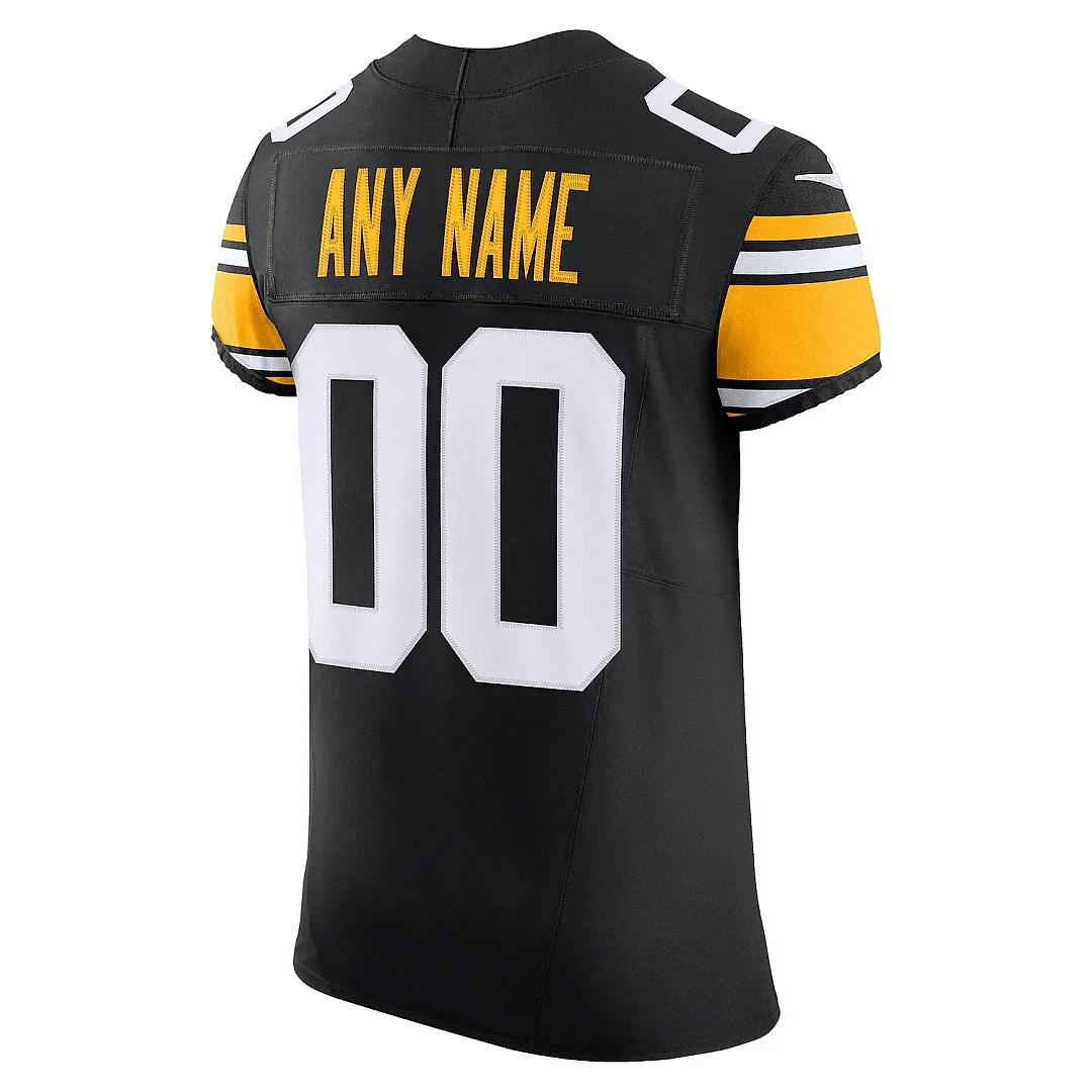 Zennovawear Men's Pittsburgh Steelers Black Vapor F.U.S.E. Elite Custom Jersey