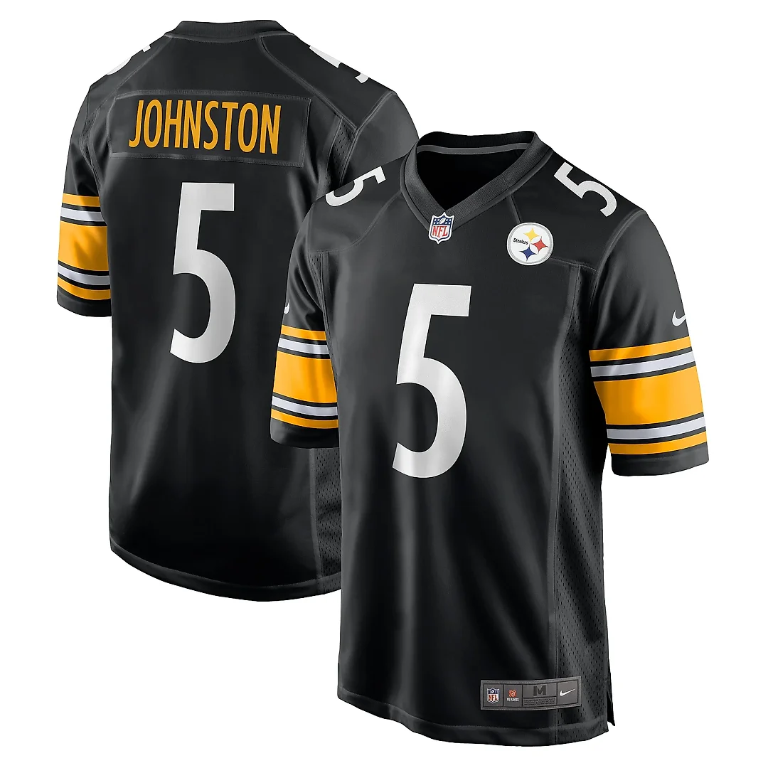 Zennovawear Men's Pittsburgh Steelers Cameron Johnston Black Game Jersey