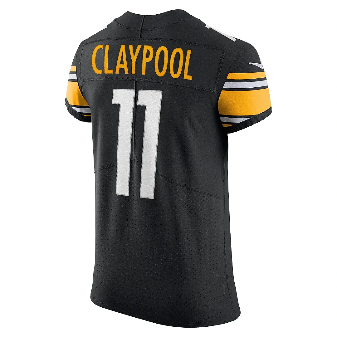 Zennovawear Men's Pittsburgh Steelers Chase Claypool Black Vapor Elite Player Jersey