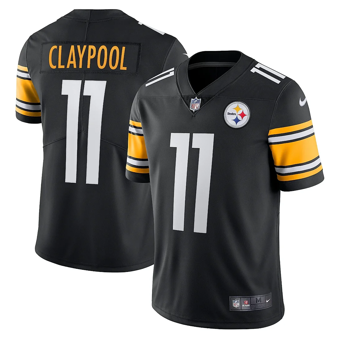 Zennovawear Men's Pittsburgh Steelers Chase Claypool Black Vapor Limited Player Jersey