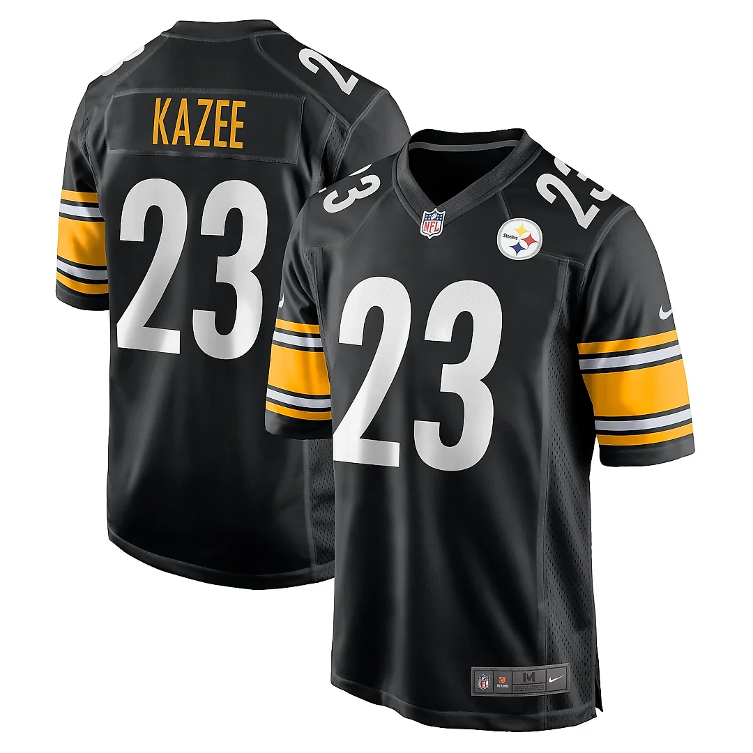 Zennovawear Men's Pittsburgh Steelers Damontae Kazee Black Game Jersey