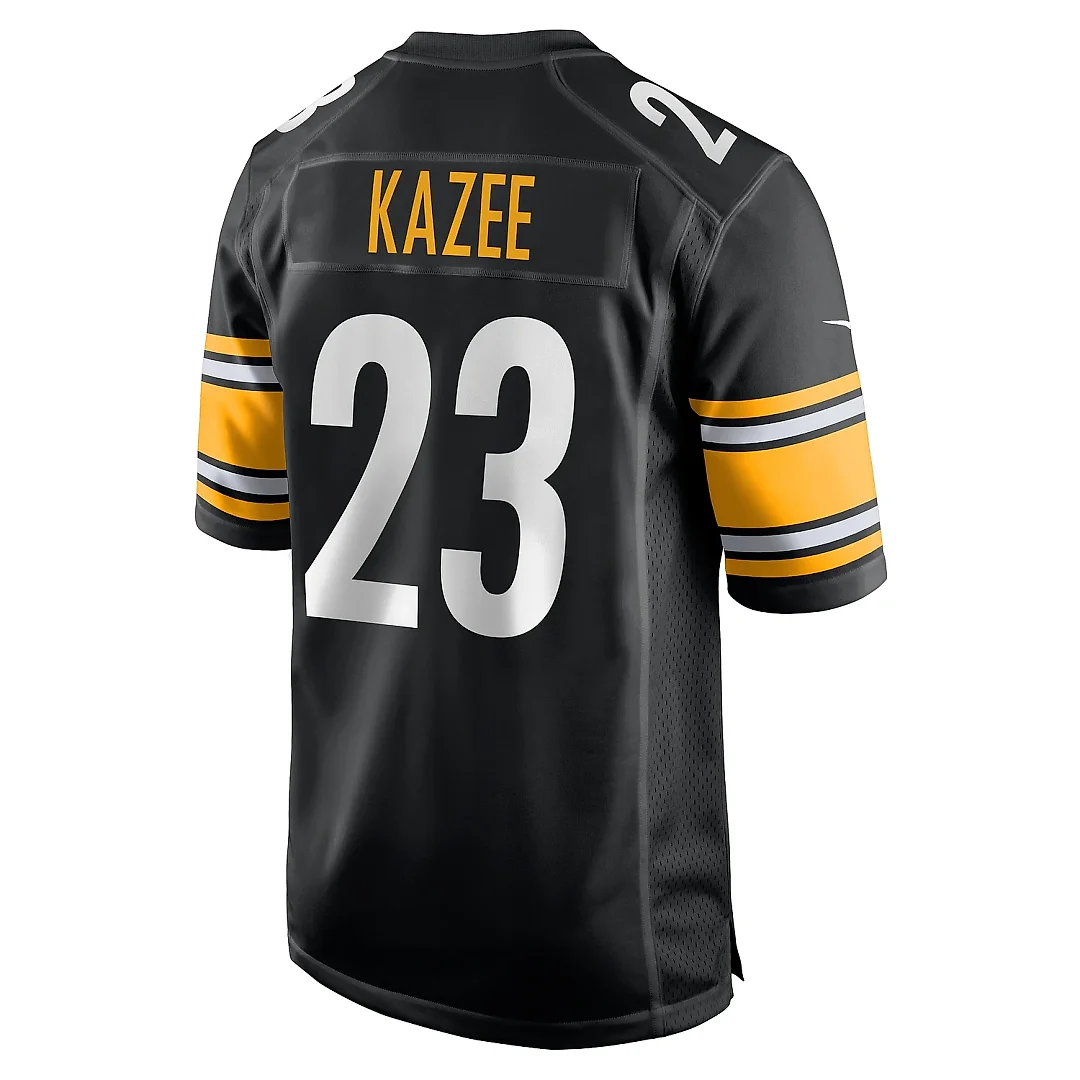 Zennovawear Men's Pittsburgh Steelers Damontae Kazee Black Game Jersey