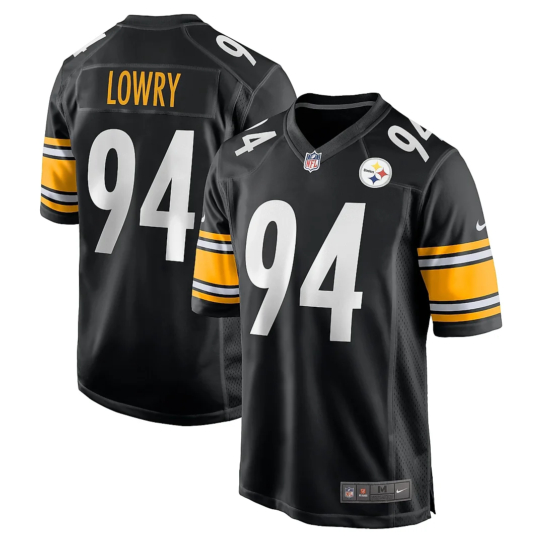 Zennovawear Men's Pittsburgh Steelers Dean Lowry Black Game Jersey