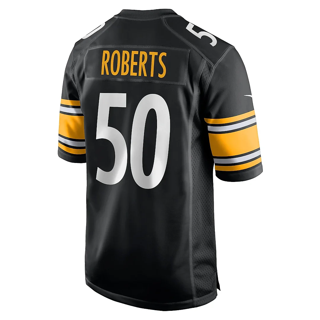 Zennovawear Men's Pittsburgh Steelers Elandon Roberts Black Game Jersey
