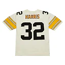 Zennovawear Men's Pittsburgh Steelers Franco Harris Mitchell & Ness Cream Chainstitch Legacy Jersey