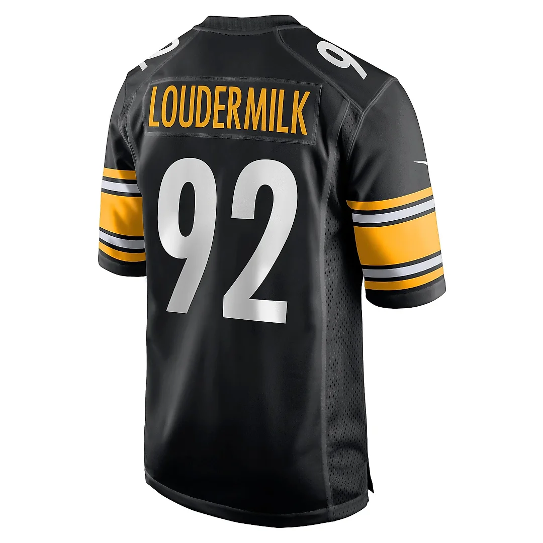 Zennovawear Men's Pittsburgh Steelers Isaiahh Loudermilk Black Game Jersey