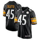 Zennovawear Men's Pittsburgh Steelers Jack Colletto Black Game Jersey