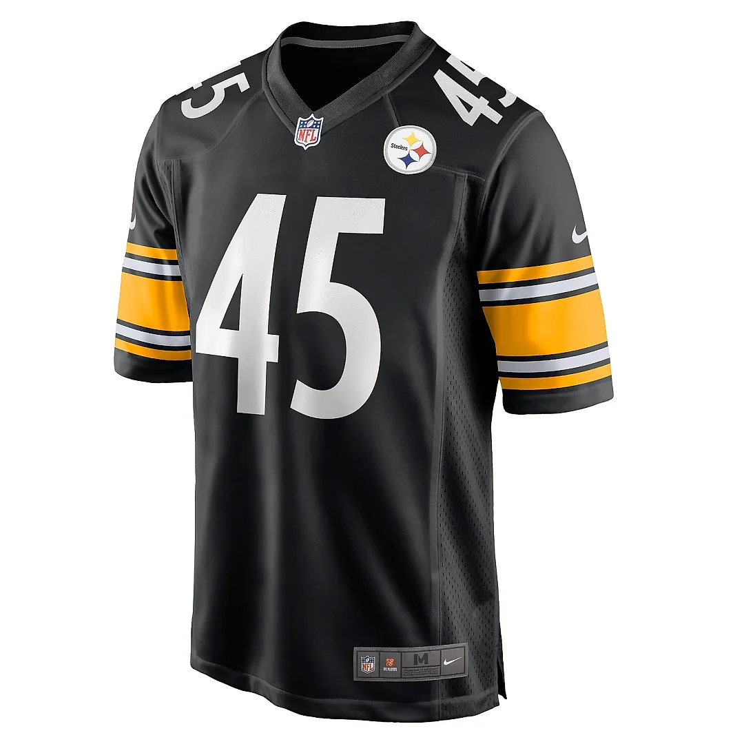 Zennovawear Men's Pittsburgh Steelers Jack Colletto Black Game Jersey