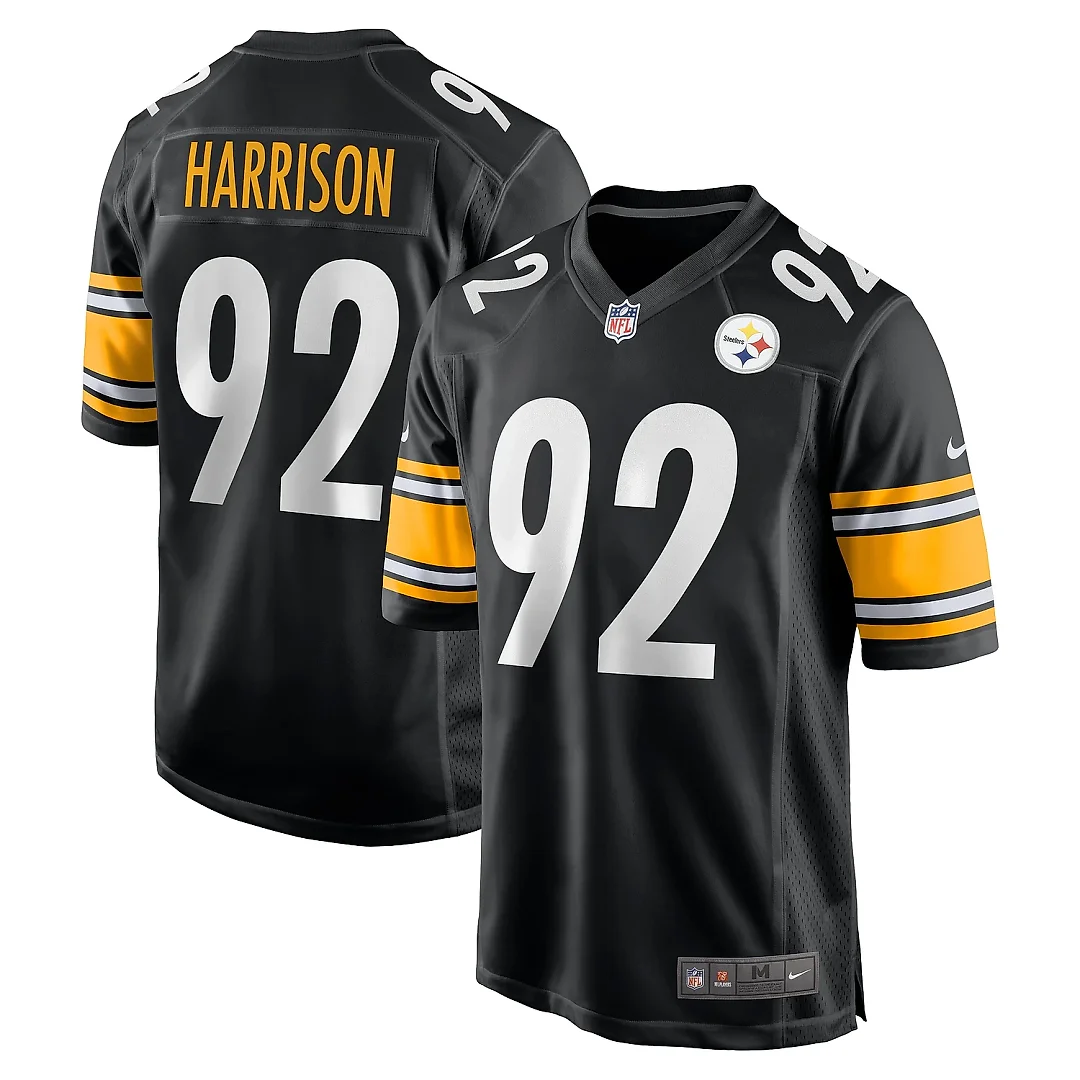 Zennovawear Men's Pittsburgh Steelers James Harrison Black Retired Game Jersey