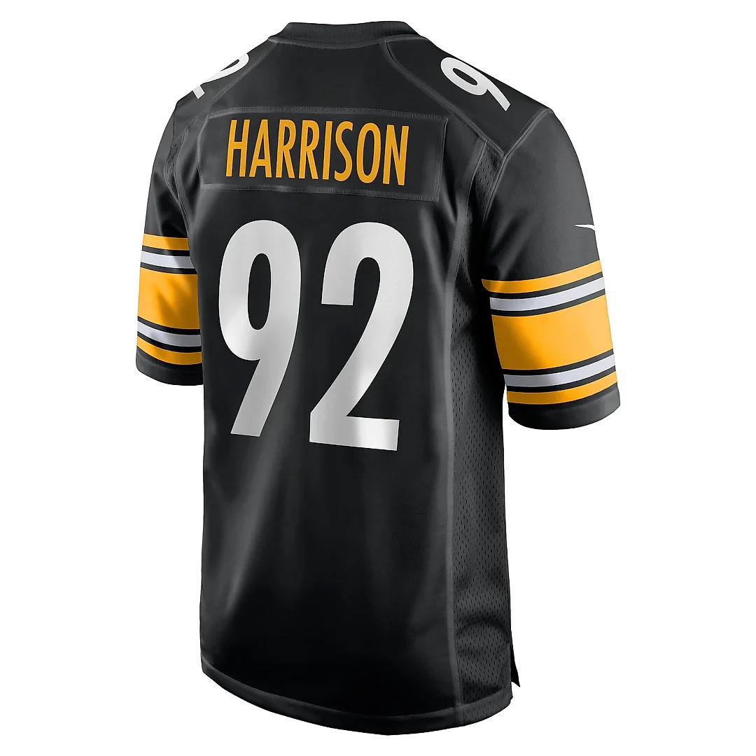 Zennovawear Men's Pittsburgh Steelers James Harrison Black Retired Game Jersey