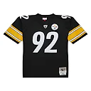 Zennovawear Men's Pittsburgh Steelers James Harrison Mitchell & Ness Black Legacy Jersey