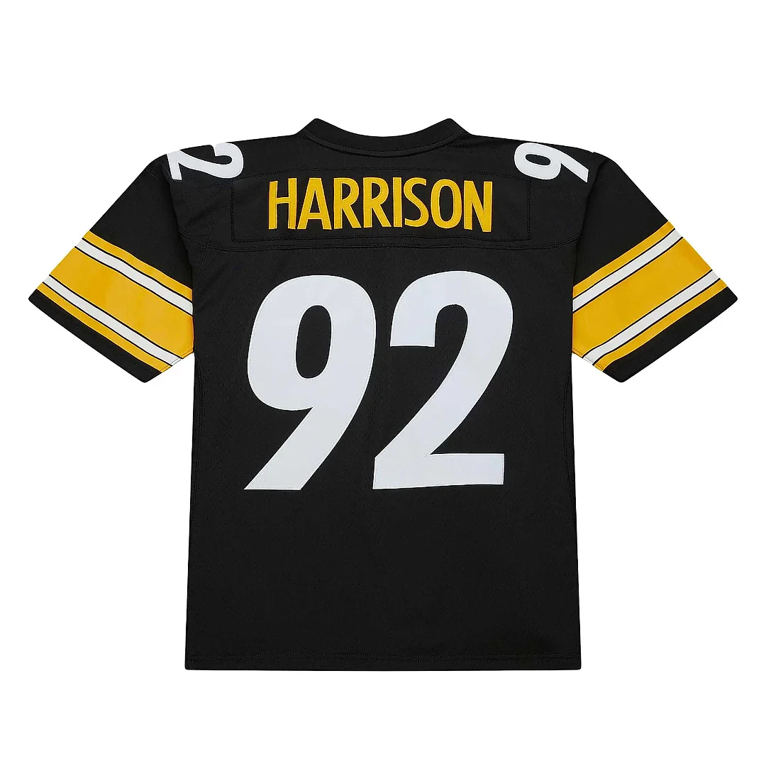 Zennovawear Men's Pittsburgh Steelers James Harrison Mitchell & Ness Black Legacy Jersey