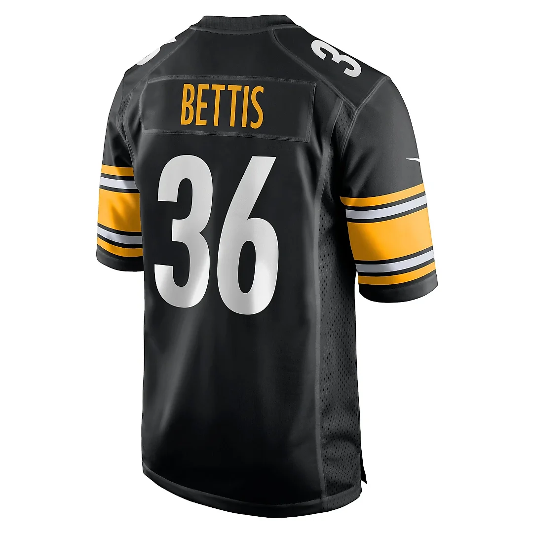 Zennovawear Men's Pittsburgh Steelers Jerome Bettis Black Retired Player Game Jersey