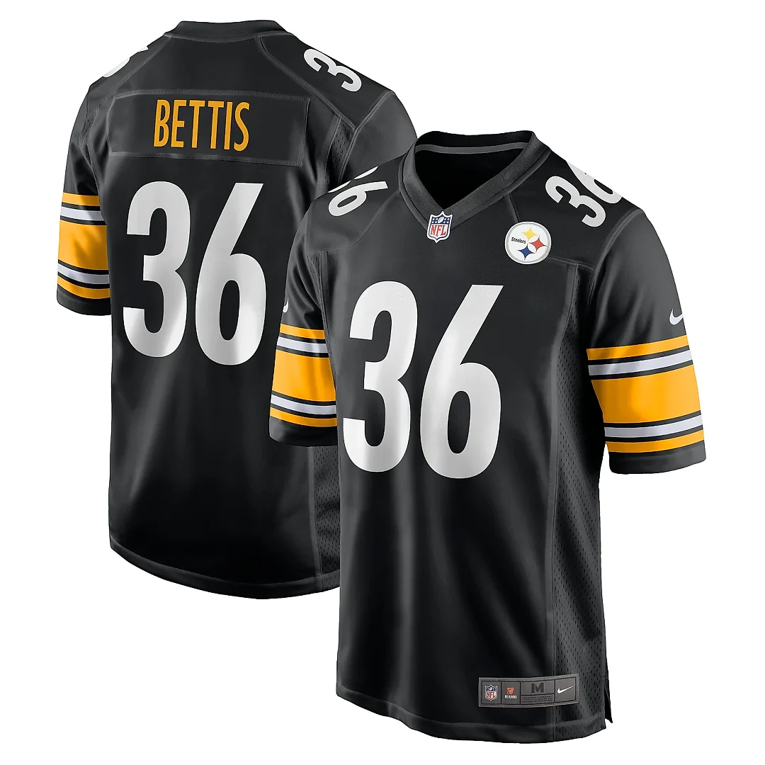 Zennovawear Men's Pittsburgh Steelers Jerome Bettis Black Retired Player Game Jersey