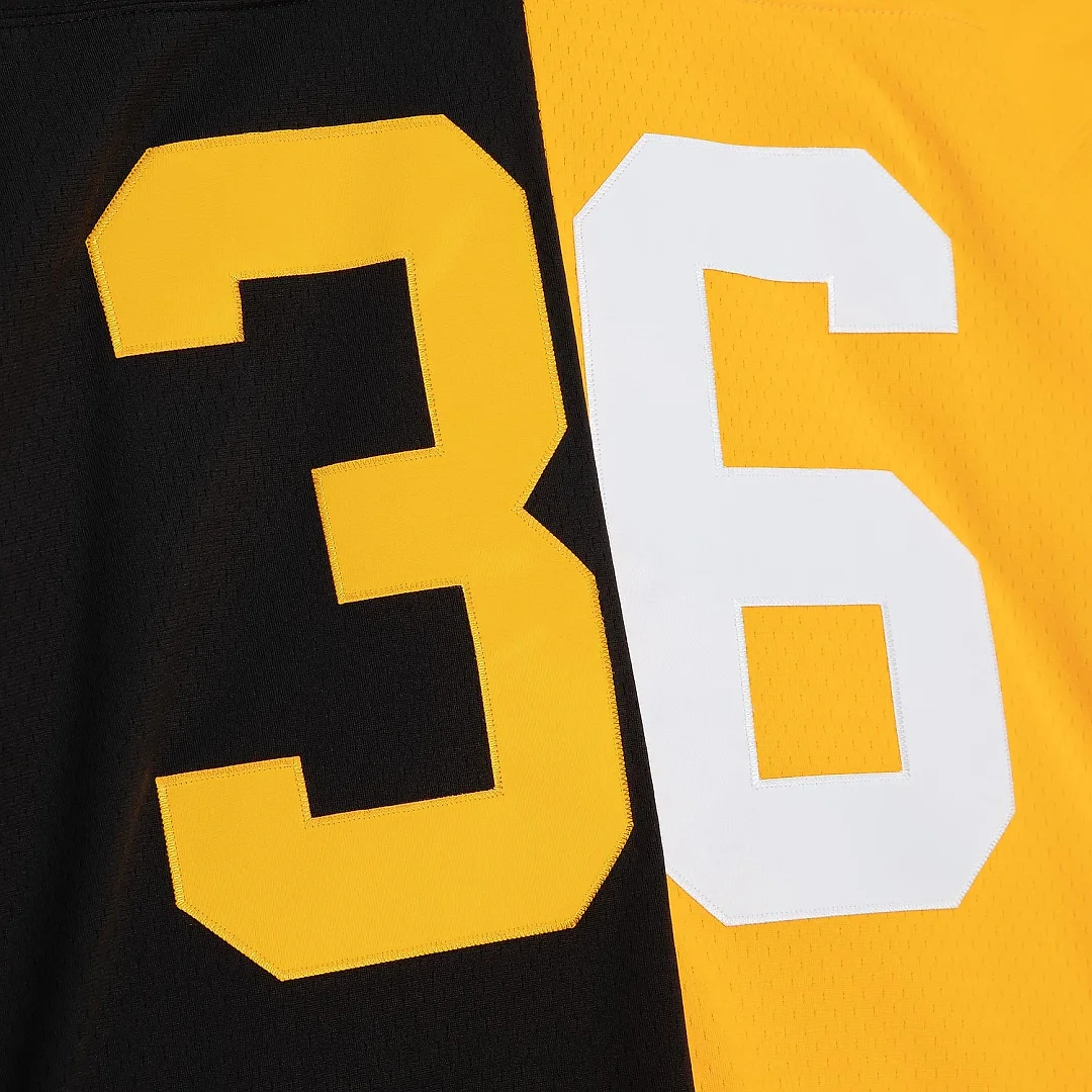 Zennovawear Men's Pittsburgh Steelers Jerome Bettis Mitchell & Ness Black/Gold 1996 Split Legacy Jersey