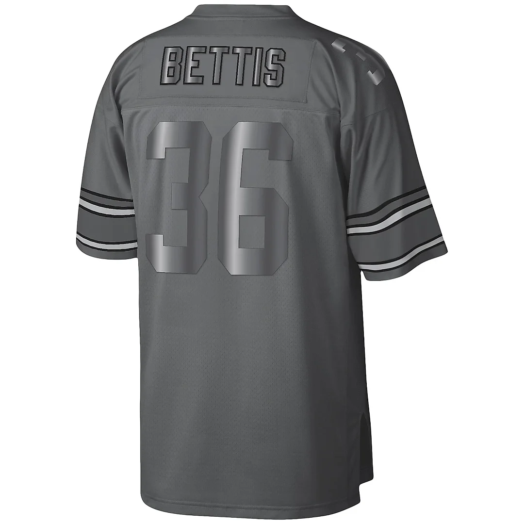 Zennovawear Men's Pittsburgh Steelers Jerome Bettis Mitchell & Ness Charcoal 1996 Retired Player Metal Legacy Jersey