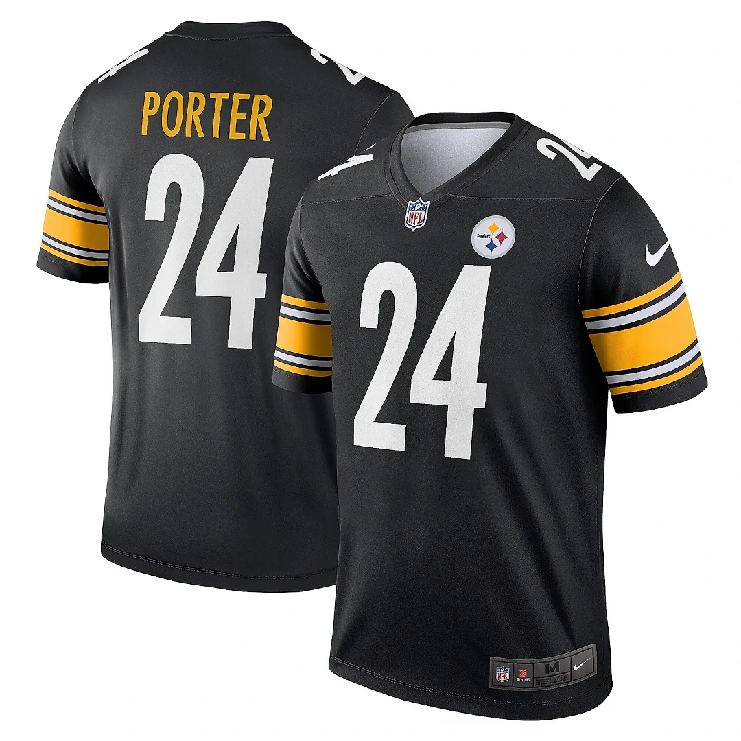 Zennovawear Men's Pittsburgh Steelers Joey Porter Jr. Black Team Legend Player Performance Top