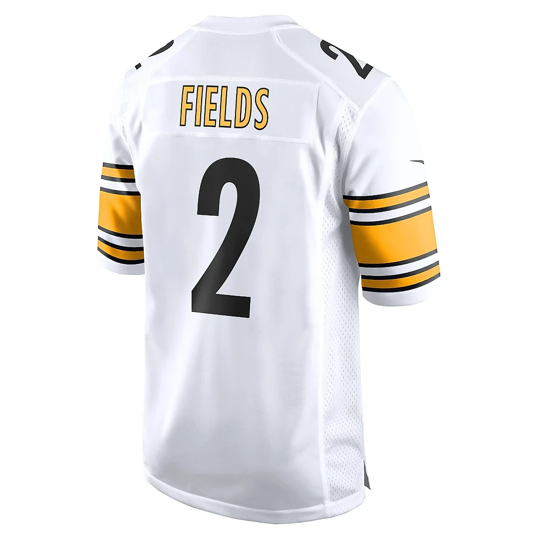 Zennovawear Men's Pittsburgh Steelers Justin Fields White Game Jersey