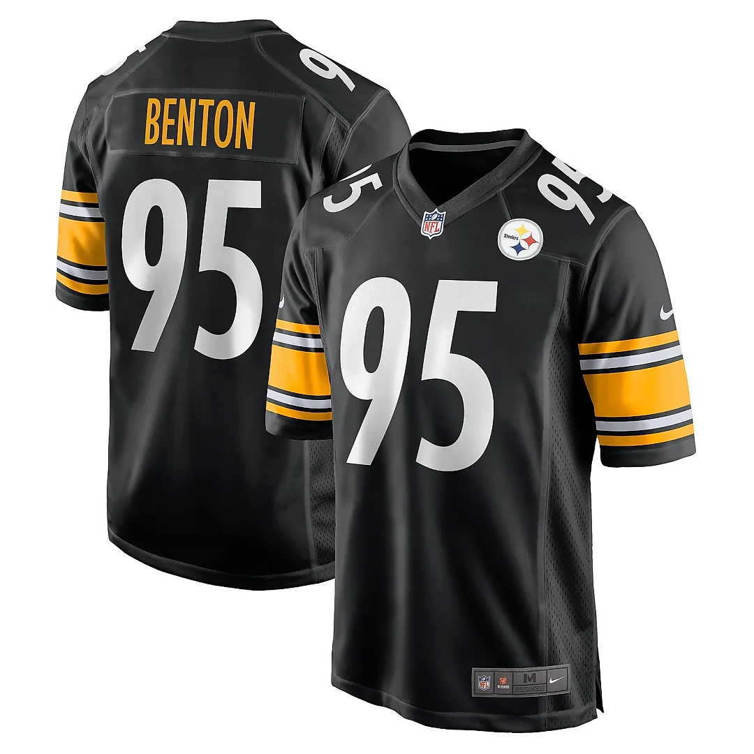 Zennovawear Men's Pittsburgh Steelers Keeanu Benton Black Team Game Jersey