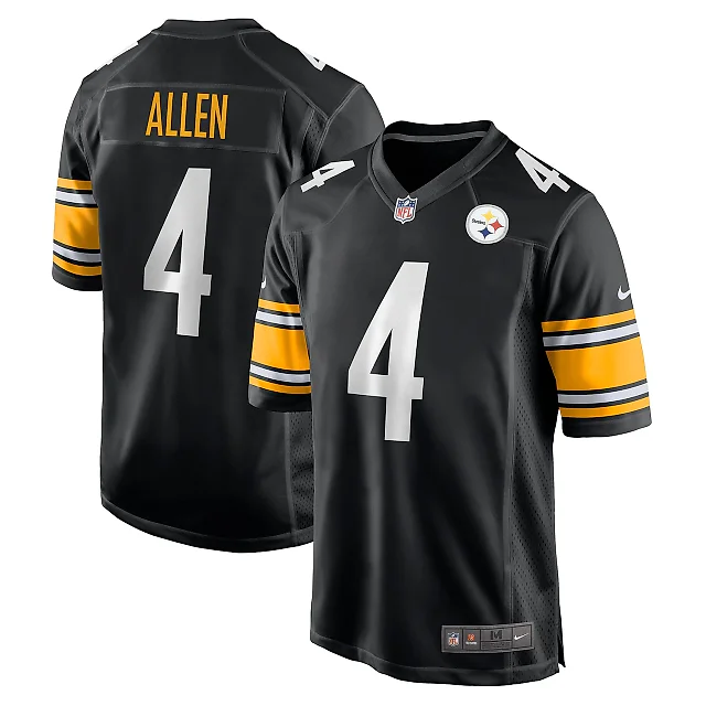 Zennovawear Men's Pittsburgh Steelers Kyle Allen Black Game Jersey