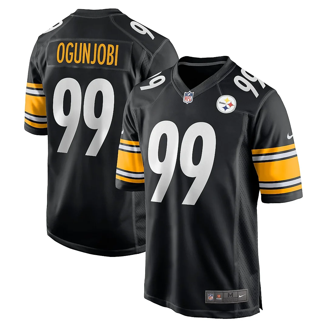Zennovawear Men's Pittsburgh Steelers Larry Ogunjobi Black Game Player Jersey