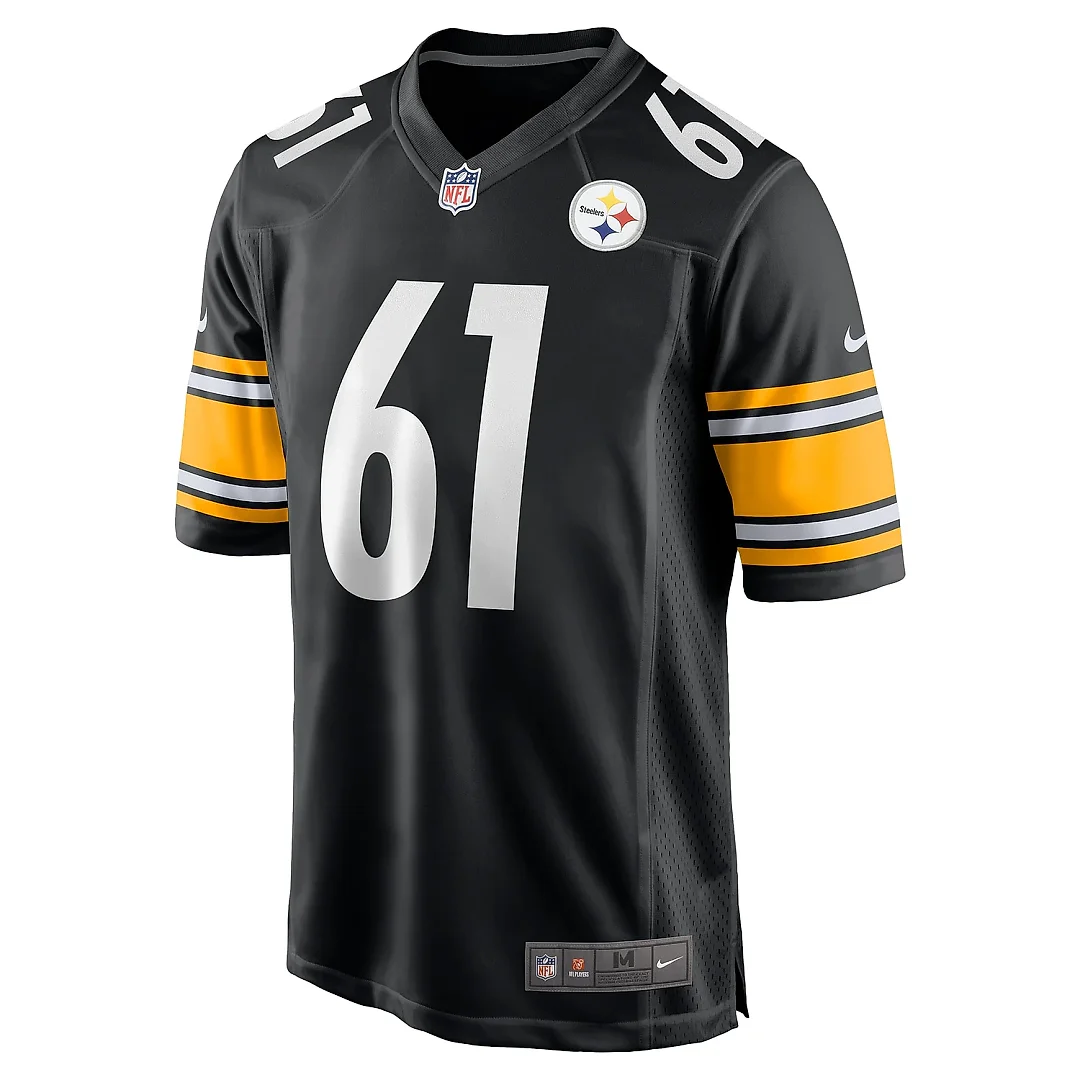 Zennovawear Men's Pittsburgh Steelers Logan Lee Black Game Jersey