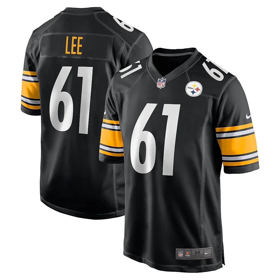 Zennovawear Men's Pittsburgh Steelers Logan Lee Black Game Jersey