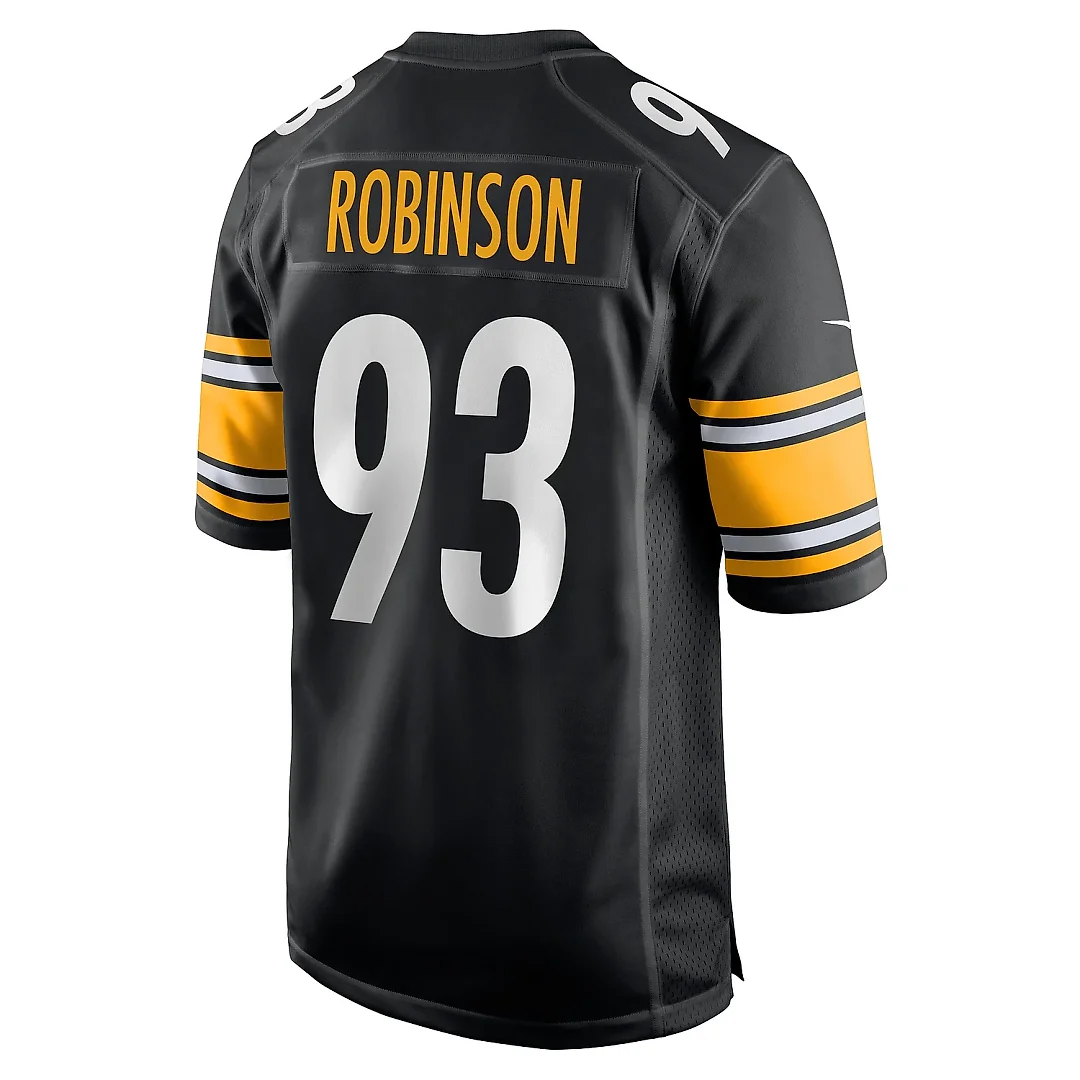 Zennovawear Men's Pittsburgh Steelers Mark Robinson Black Game Player Jersey