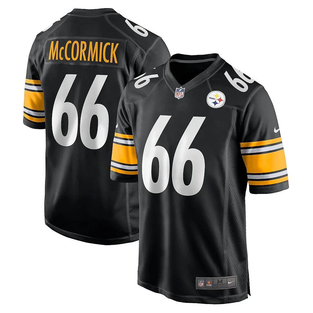 Zennovawear Men's Pittsburgh Steelers Mason McCormick Black Game Jersey