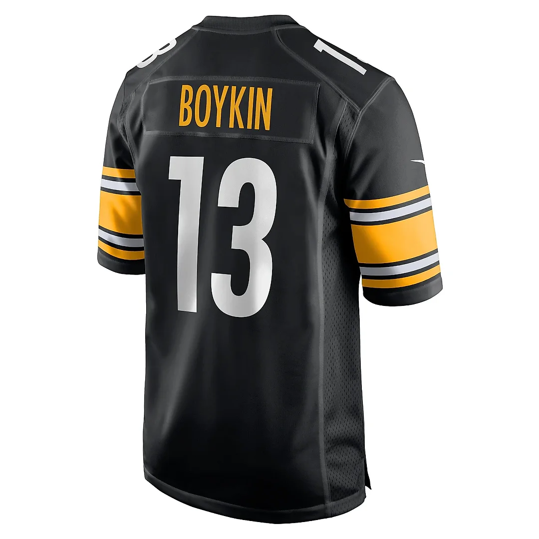 Zennovawear Men's Pittsburgh Steelers Miles Boykin Black Game Player Jersey