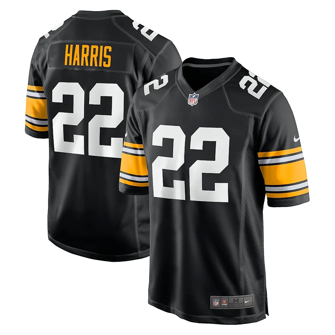 Zennovawear Men's Pittsburgh Steelers Najee Harris Black Home Player Game Jersey