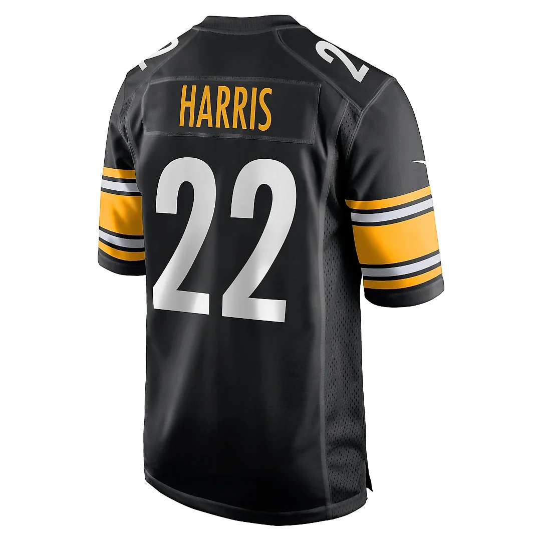 Zennovawear Men's Pittsburgh Steelers Najee Harris Black Player Game Jersey