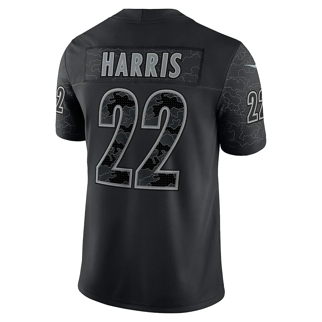 Zennovawear Men's Pittsburgh Steelers Najee Harris Black RFLCTV Limited Jersey