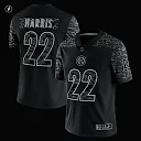 Zennovawear Men's Pittsburgh Steelers Najee Harris Black RFLCTV Limited Jersey
