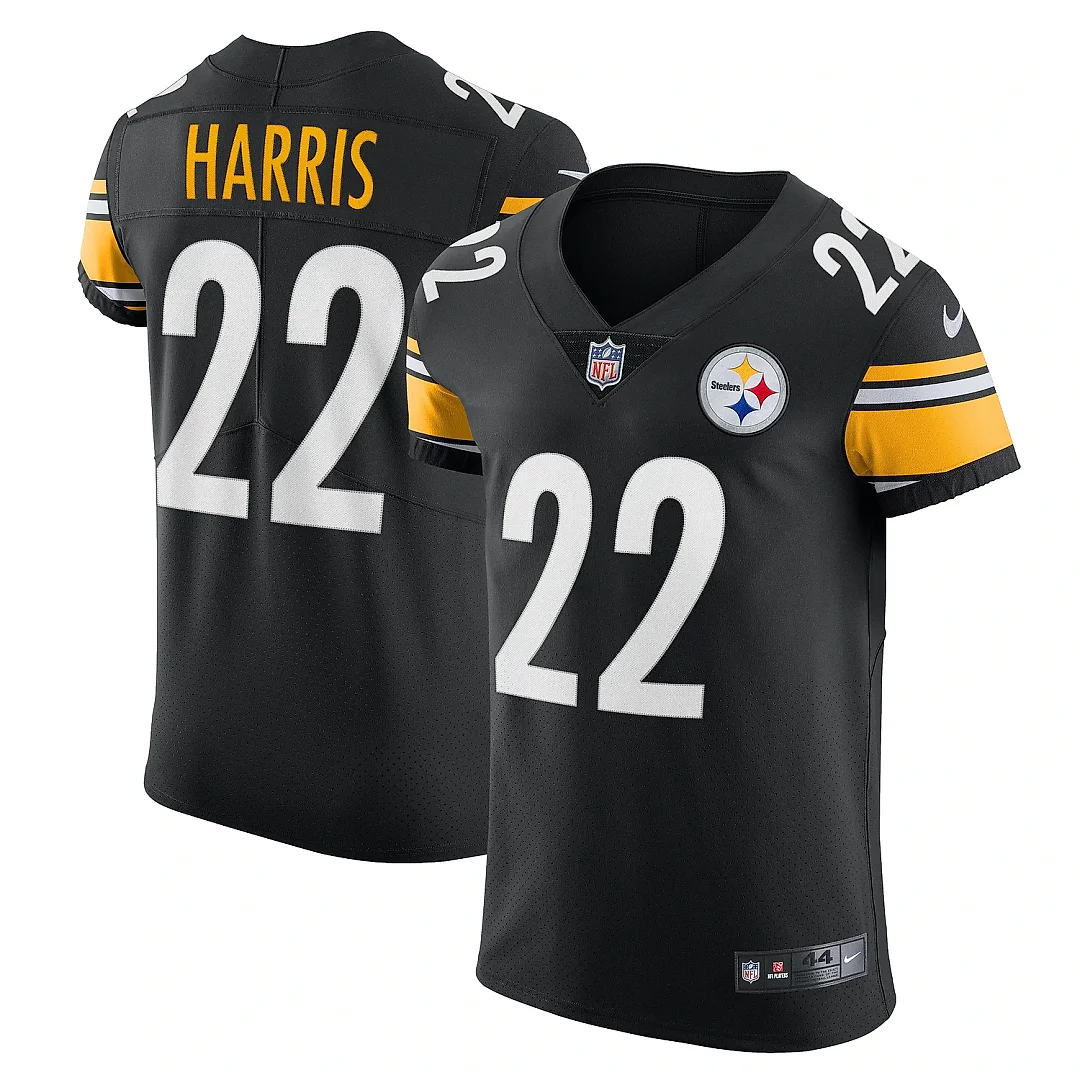 Zennovawear Men's Pittsburgh Steelers Najee Harris Black Vapor Elite Jersey